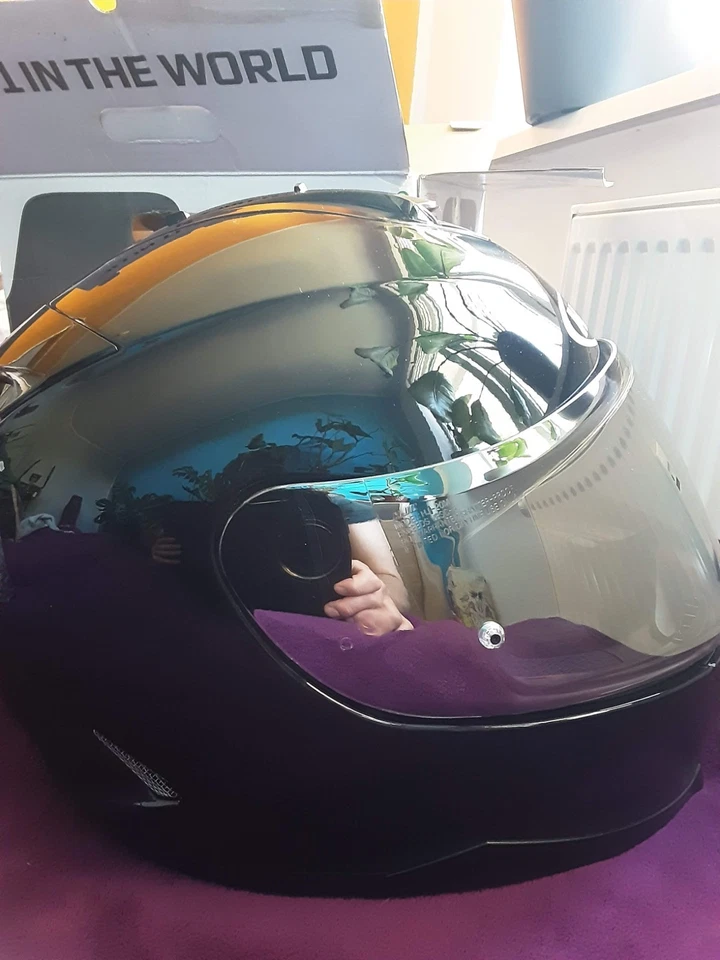 Motorradhelm HJC mit Belüftung & getöntem Zusatzvisier IS17 Gr. S Mattschwarz - Bild 4 von 4