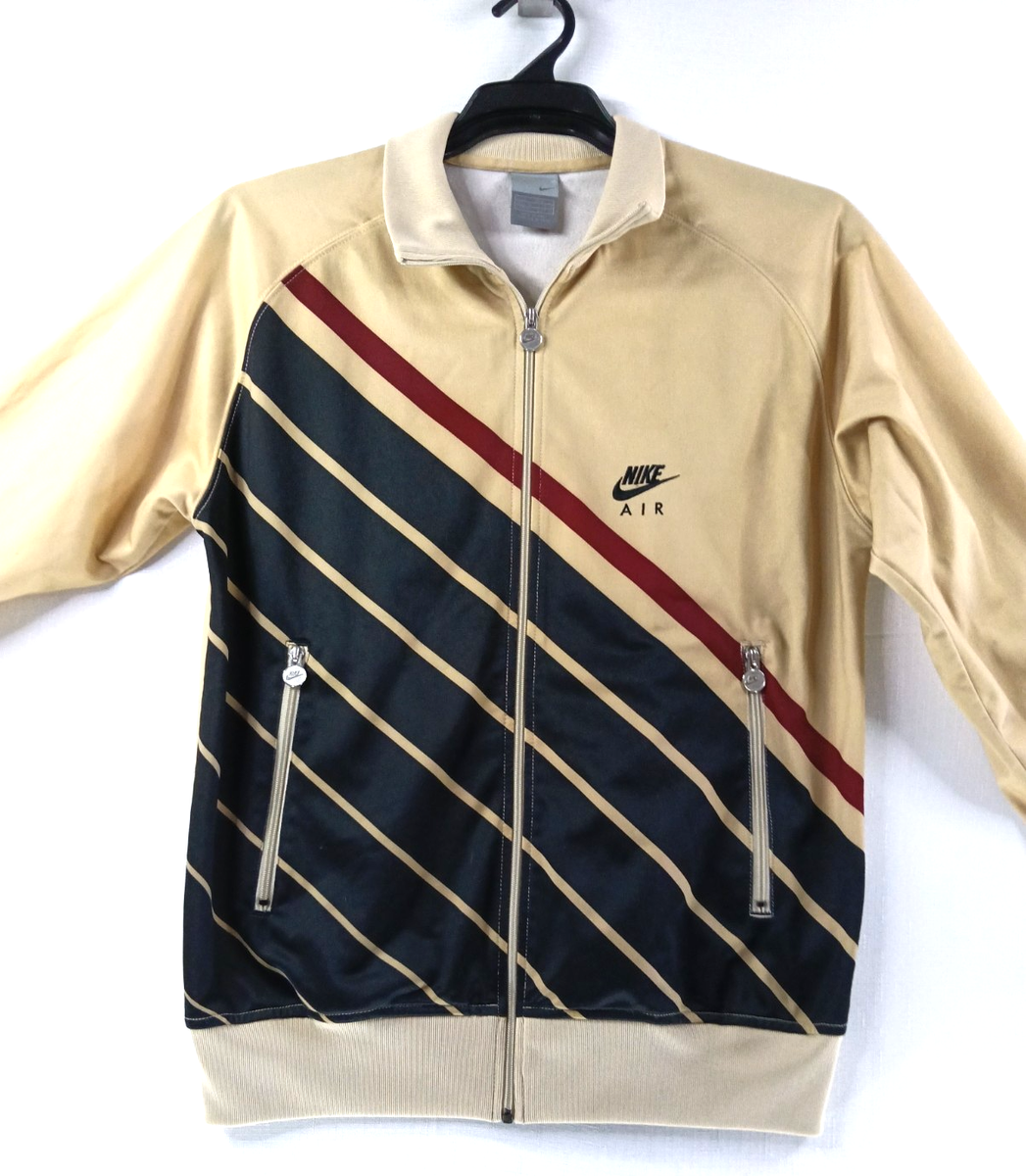 KONOHA VINTAGE NIKE Vintage European Style Striped Tracksuit Full Zipper Top SAF