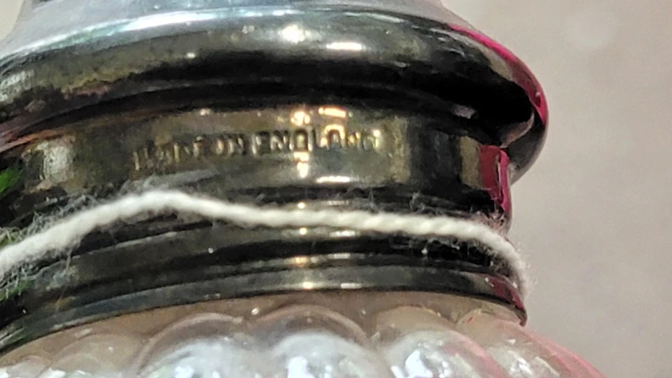 Vintage English Silverplate and Glass Sugar Shaker - Image 2 of 4