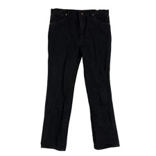 Wrangler 938WBK Jeans Mens 36x32 Black Dark Wash Regular Straight Denim Casual