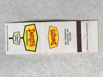 AL378 Matchbook Cover Denny's Restaurant, Bridgeton Missouri MO