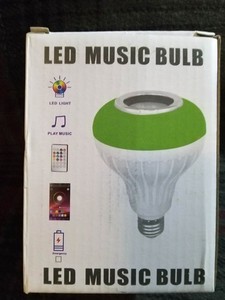 LED music light bulb plays music remote bluetooth NIB party birthday 