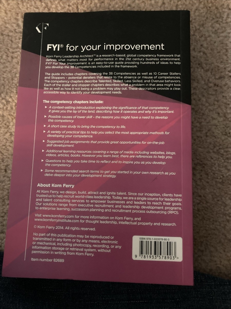 FYI For Your Improvement 6th Edition Study Guide for sale online