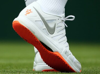 Roger's Notorious Banned Orange Soled Wimbledon 2013 Nike Air Zoom