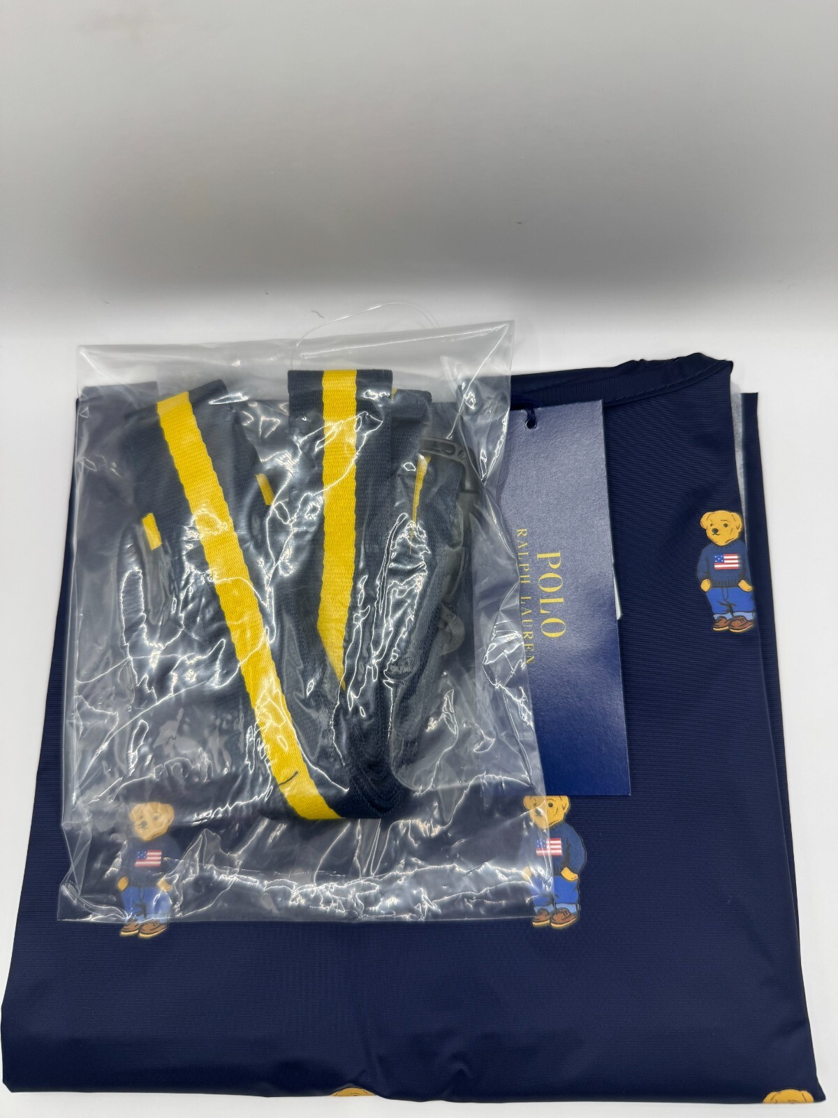 Ralph Lauren Polo Eco Bag/Rain Bag Bear All Pattern Women Limited Edition Rare image 3