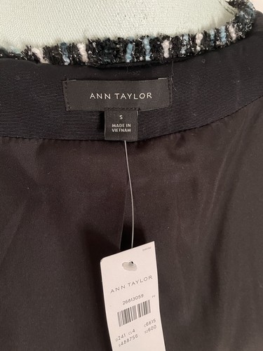 Nuevo con etiquetas Abrigo de Tweed Ann Taylor Azul Marino Talla S - Imagen 6 de 6