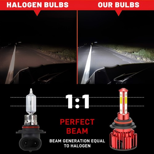 4-Sides 9005 HB3 LED Headlight Super Bright Bulbs Kit White 6500K High/Low Beam - Picture 6 of 12