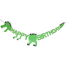 Download Banners Signs Dinosaur Birthday Banner 3d Dinosaur Layered Banner Paper Party Supplies
