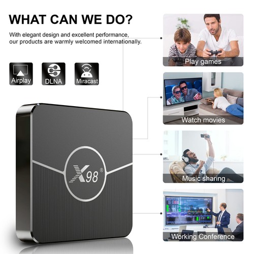 Smart TV BOX X98 Plus Android 11.0 Quad Core WIFI Network Media Player I9Q4 - Picture 7 of 45