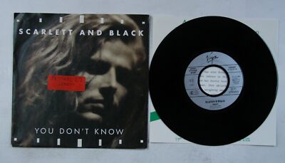 Scarlett & Black You Don't Know EU 7inch Vinyl Single 1988 + PR-Insert Synthpop