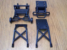 For Traxxas 2wd XL-5 Stampede Bigfoot Front Bumper Rear Wheelie Bar Skid Plates