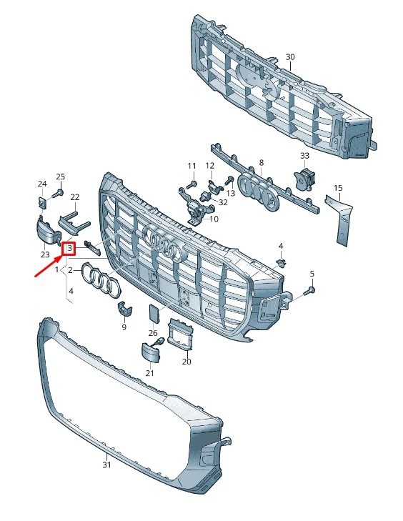 NEU AUDI A6 ALLROAD Q7 QUATTRO FRONT GRILL EMBLEM 4G0853736E2ZZ  