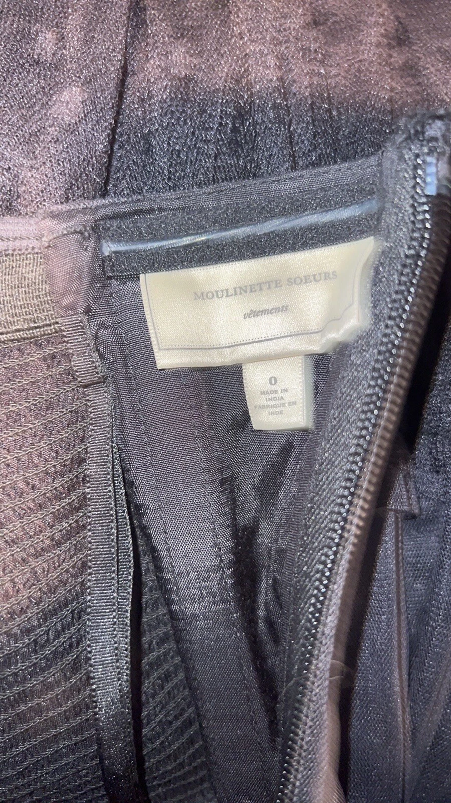 Abito midi MOULINETTE SOEURS vetements 0 corsetto Swiss Dot senza spalline in chiffon.