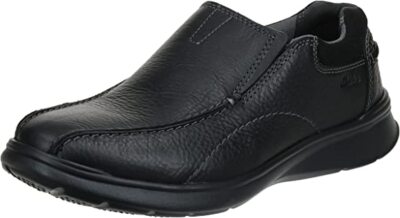 Clarks Collection Mens Black Pebbled Leather Slip On Loafers 26119615 10.5 M Amazon.com | Clarks Collection Men main image 3