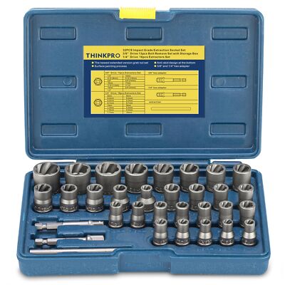 Bolt Extractor Kit 32pcs Rounded Bolt Remover Extractor Socket Set For Removing 