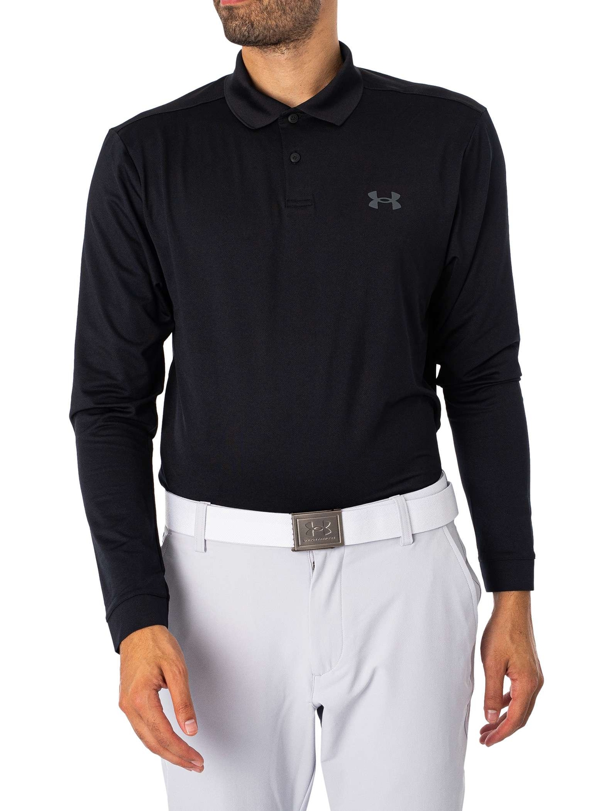Мужская рубашка поло Under Armour Matchplay с длинным рукавом черный 14090₽