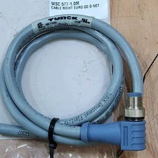 TURCK WSC-577-1M NETWORK STATION CORDSET W/MALE END, New