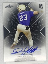 2021 LEAF PERFECT GAME JACKSON HIATT BLACK PAPER AUTO # 18/50
