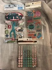 Paper House LOVE TO DANCE (12pc) 3-D Stickers scrapbook + Sequin,  3 Pkgs NEW