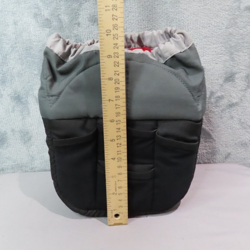 CRUMPLER The Haven Camera Pouch Bag Medium Black Gray Red Drawstring 7x9 - Picture 8 of 10