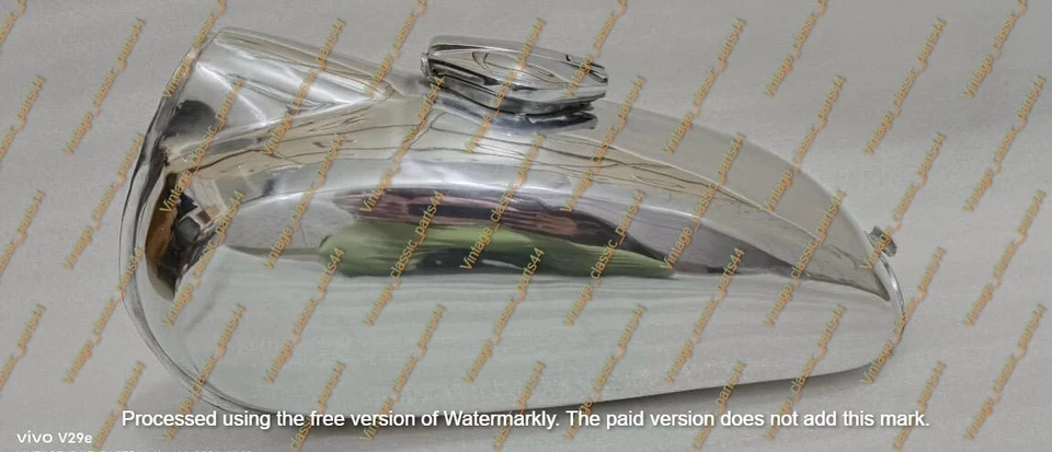 Tanque de combustible de gasolina pulido aleación de aluminio Yamaha CT1 CT2 CT3 175 1972-1973 ajuste Foto 2 de 4