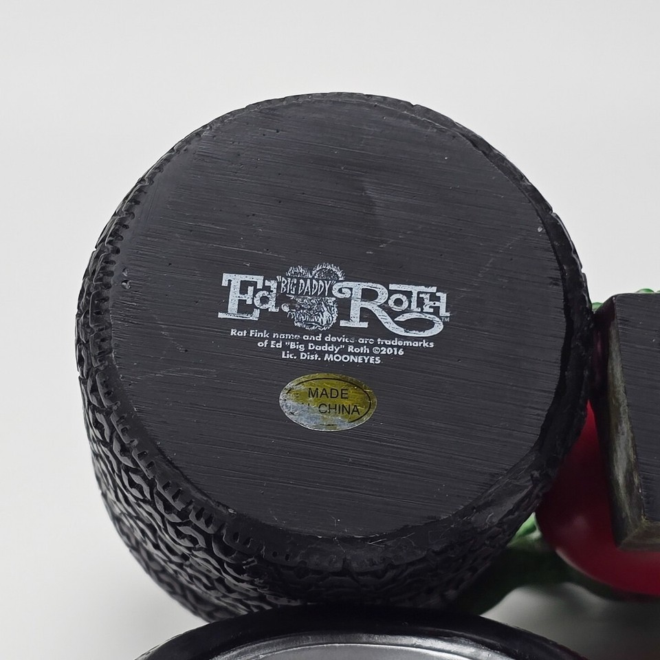 Rat Fink Pen Stand Green Tire Lid Figure Roth Collectible Used from