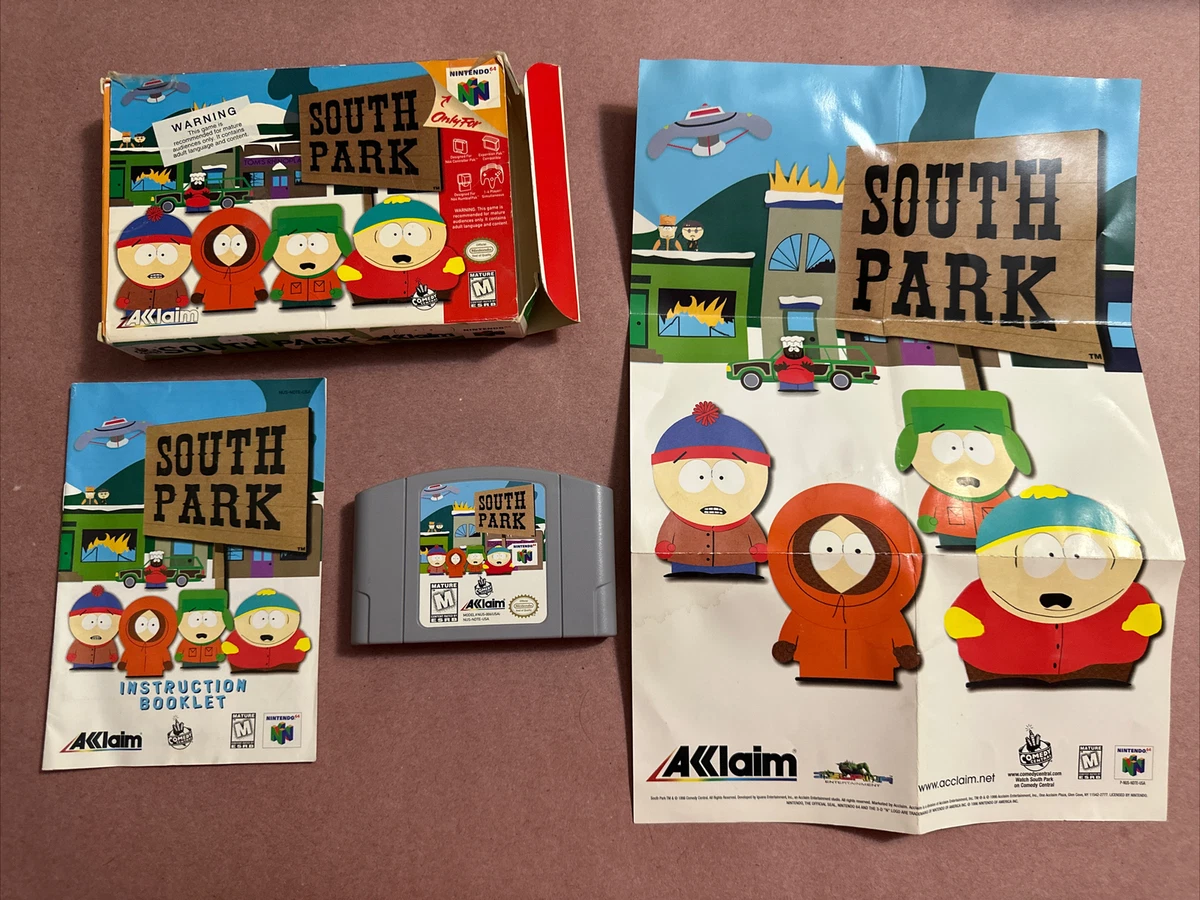 Nintendo 64 N64 Authentic South Park Complete in Box w Poster
