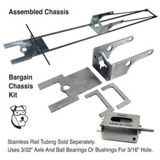 1/24 Inline Slot Drag Chassis Kit w/ Motor For 1-3/16" Tires - Mid America 273M
