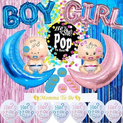 Gender Reveal Party Dekoration, Mädchen Oder Junge überraschung Deko, Babyparty 