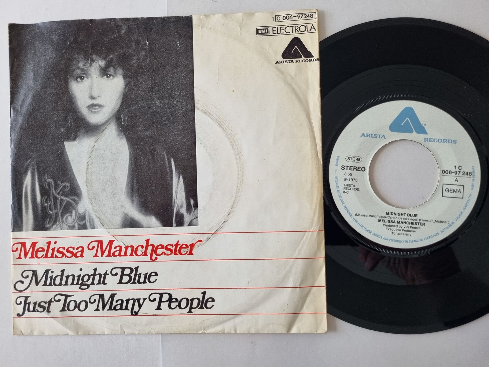 Melissa Manchester - Midnight blue 7'' Vinyl Germany