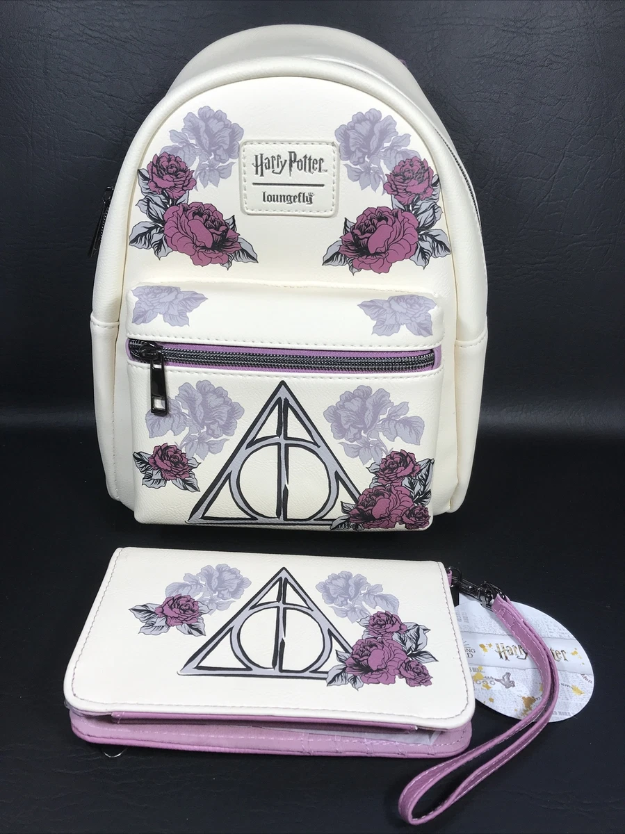 Loungefly Harry Potter Floral Deathly Hallows Mini Backpack