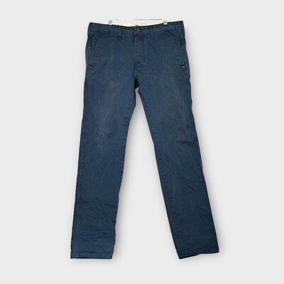Edwin 55 Chino French Twill Pants 10 Oz Ultra Marine Mens W32 L33 Navy Blue