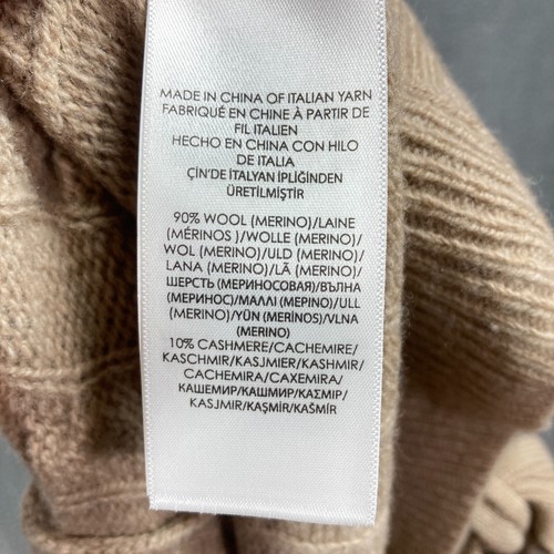 Ralph Lauren Polo Small Brown Knit Cashmere Wool Poncho Shawl Boho Top - Picture 5 of 7