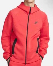 Nike Men  s Tech Fleece Hoodie Jacket Light University Red FB7921-672 Sz S