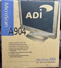 NEW Microscan A904 19  TFT LCD Monitor Black 12V ADI Flat Screen