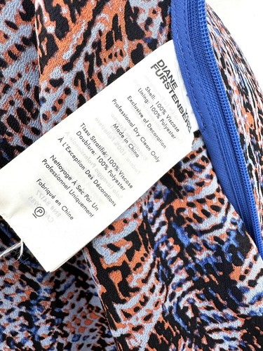 Abito Diane von Furstenberg Fleur arricciato stampa serpente crepe de chine taglia 2 - Foto 14 di 14