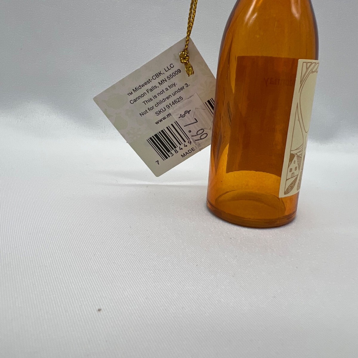 Midwest CBK Wine Bottle Ornament, Chardonnay (SKU 914625