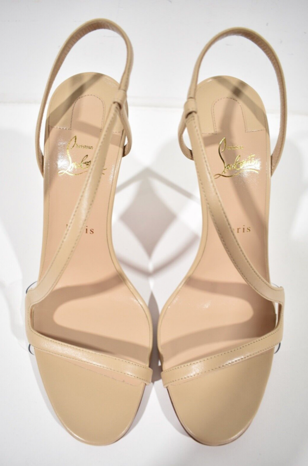 【Christian Louboutin】 Nudes Rosalieレザーサンダル Nudes Rosalie leather sandals in beige - Christian Louboutin