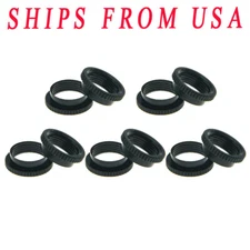 KAISH 10x Deep Round Nut Fine Knurl Fits Switchcraft Toggle Switche Black