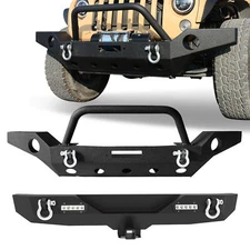 Front /Rear Bumper for 07-2018 Jeep Wrangler JK JKU Unlimited 2/4 Doors Off-road