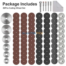 88x Diamond Cutting Wheel For Dremel Rotary Tool Die Grinder Metal Cut Off Disc