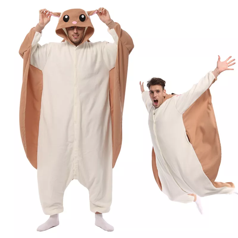 Adult Kids Flying Squirrel Onesis Pajamas Men Child Women Halloween  Costumes XXL