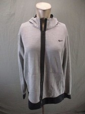 NIKE DRI-FIT Size L Mens Gray Full Zip Side Zip Front Pocket Athletic Jacket 457