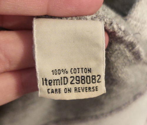 LL BEAN Top Womens M Heather Grey Raglan Sleeve 100% Cotton Pockets - Picture 5 of 10