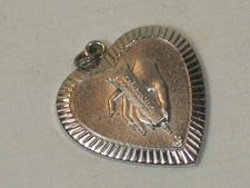 vintage tri-chem liquid embroidery pendant charm medal medallion token key chain