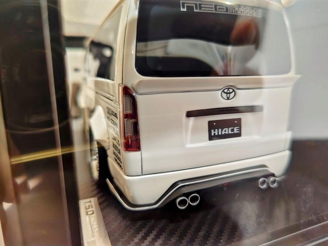 1/18 ignition model TSD Works Hiace White w/ Box From Japan