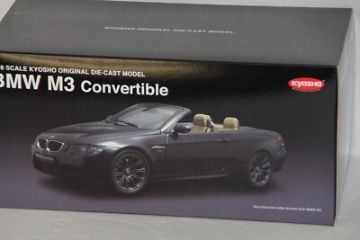1/18 KYOSHO BMW M3 CONVERTIBLE , E93 IN BLACK, NEW , 08738RB