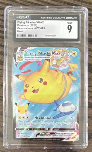 Pokémon Flying Pikachu VMAX Celebrations 007/025 Ultra Rare Holo CGC 9 English