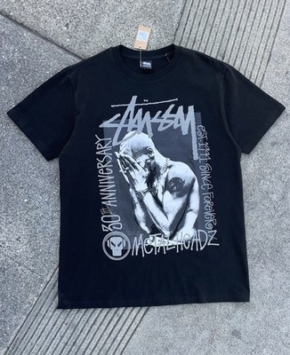 New Stussy Metal Heads Goldie 30th Anniversary Tee Shirt Mens