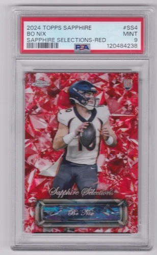 2024 TOPPS CHROME SAPPHIRE BO NIX SAPPHIRE SELECTIONS RED REFRACTOR 2/5 PSA 9